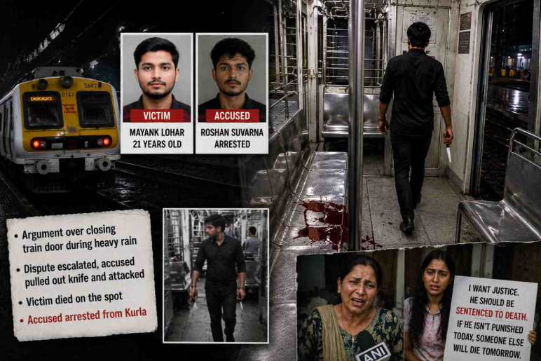 Man Fatally Stabbed on Mumbai Local Train After Dispute Over Closing Door