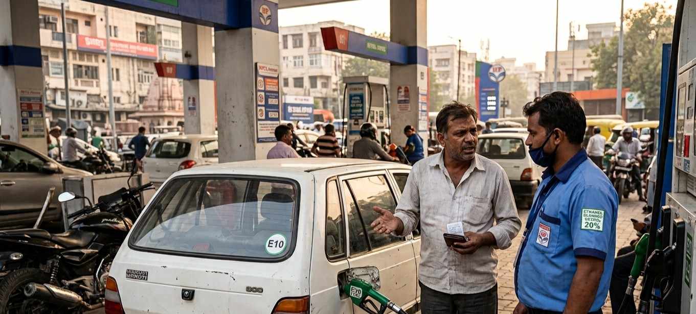 Fuel Fight: India’s New E20 Petrol Causes Worries Over Lower Mileage and Engine Damage