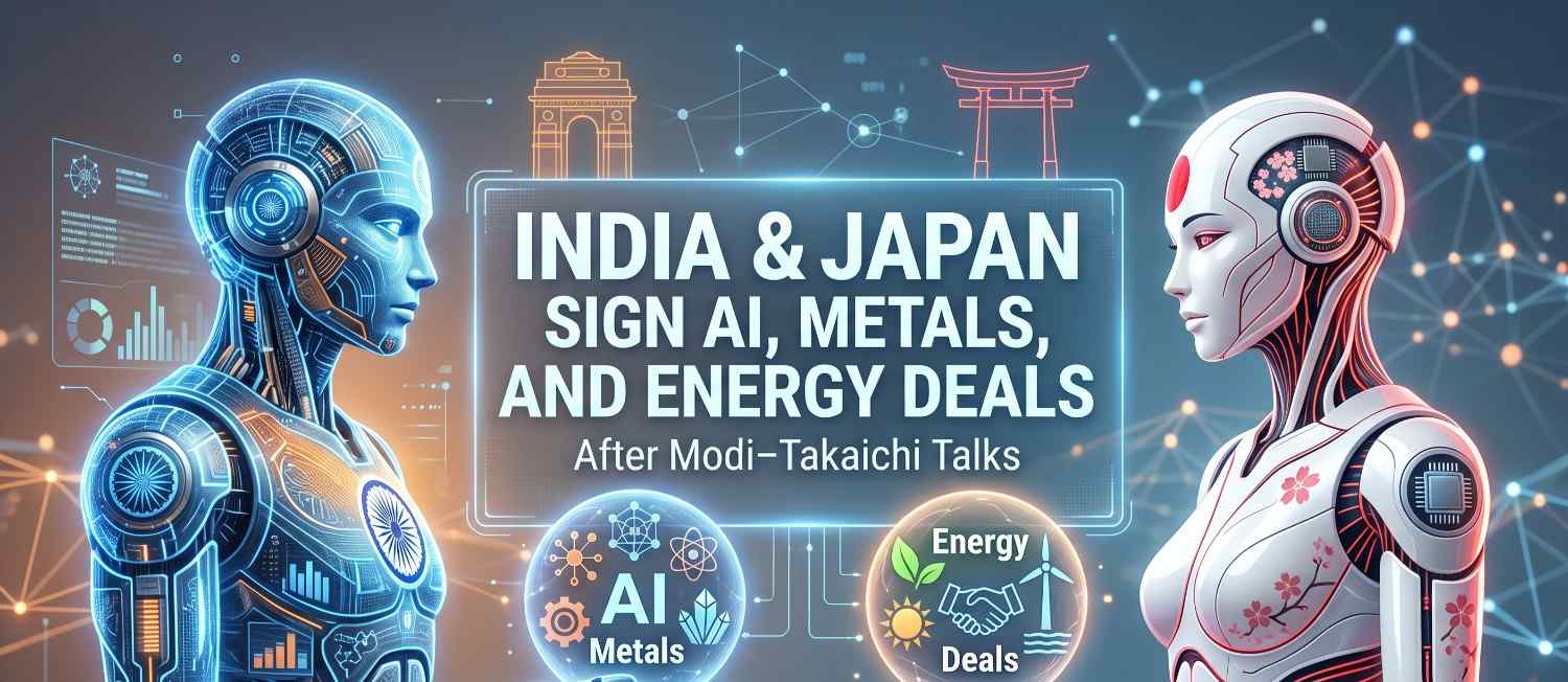 India, Japan Ink Landmark Pacts on AI, Critical Metals, and Energy Following Modi–Takaichi Summit